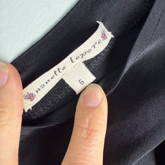 Nanette Lepore 100% Silk Vintage Y2K Bow Tank Top Blouse Size 6 Fairy Artsy - Picture 4 of 6